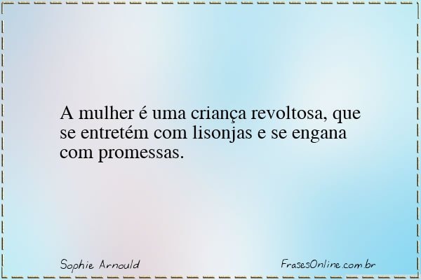 Frase de Sophie Arnould