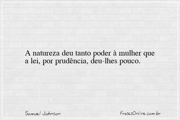 Frase de Samuel Johnson