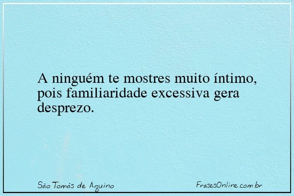 Frase de São Tomás de Aquino