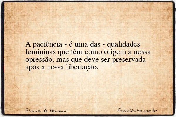 Frase de Simone de Beauvoir