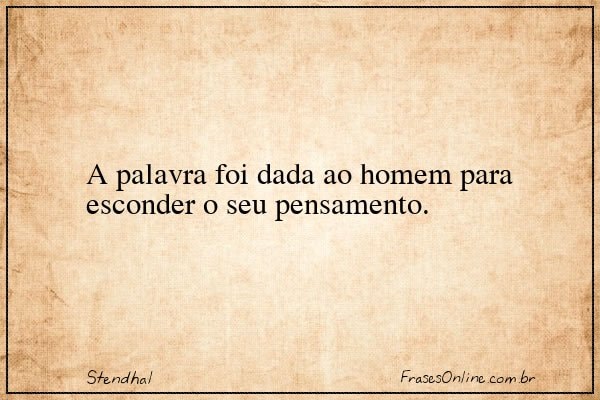 Frase de Stendhal