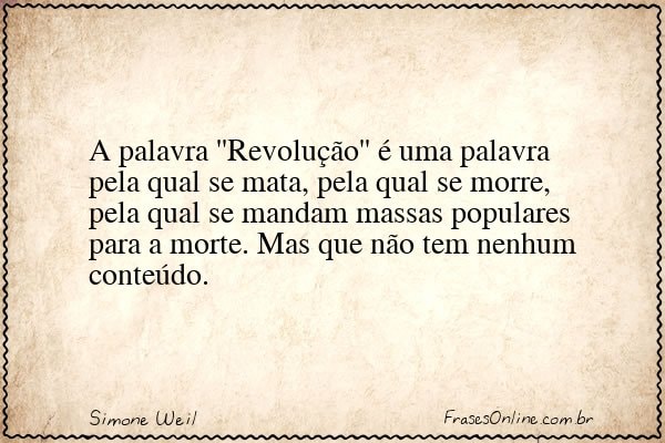 Frase de Simone Weil
