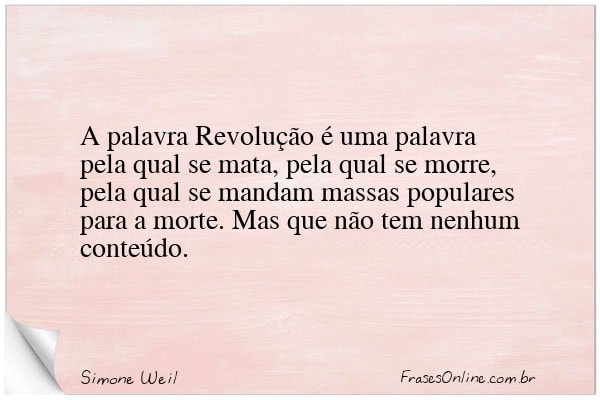 Frase de Simone Weil