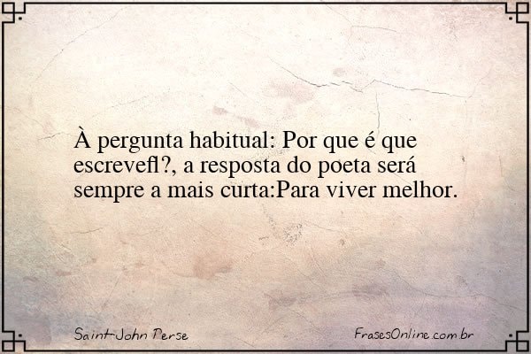 Frase de Saint-John Perse