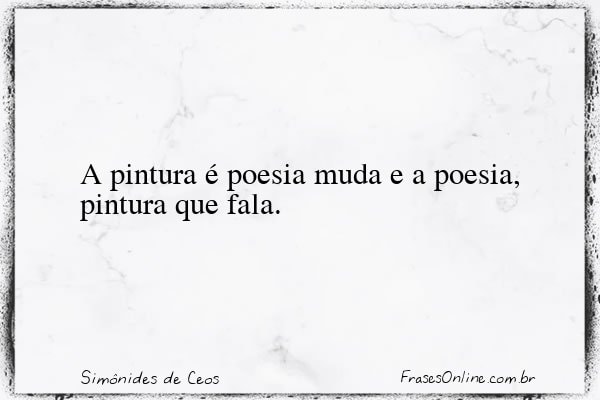 Frase de Simônides de Ceos