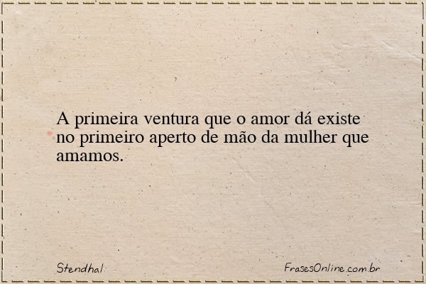 Frase de Stendhal