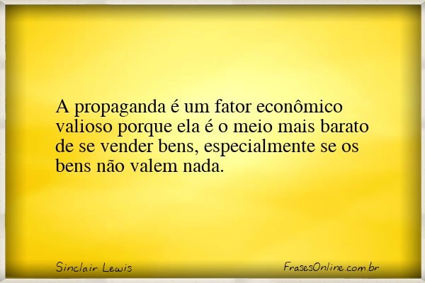 Frase de Sinclair Lewis