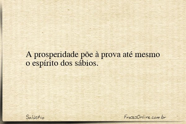 Frase de Salústio