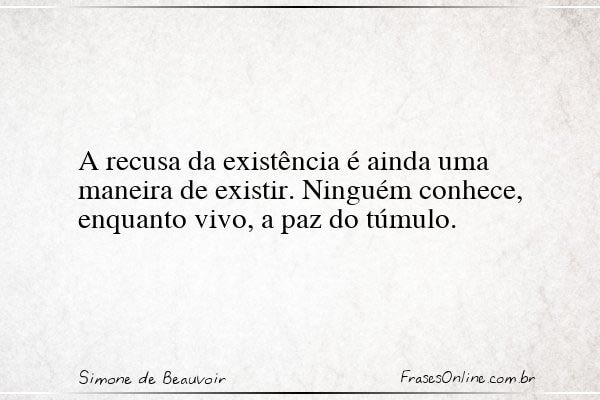Frase de Simone de Beauvoir