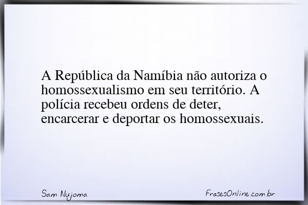 Frase de Sam Nujoma