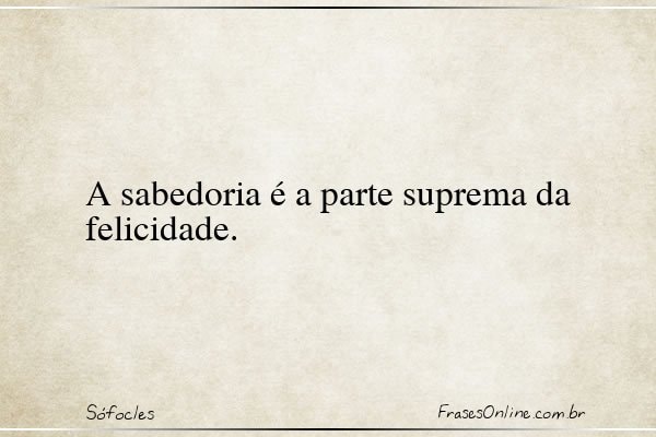 Frase de Sófocles