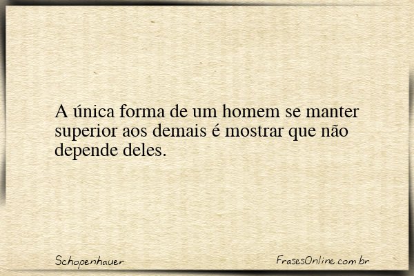 Frase de Schopenhauer