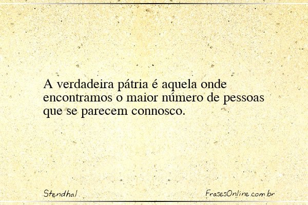 Frase de Stendhal