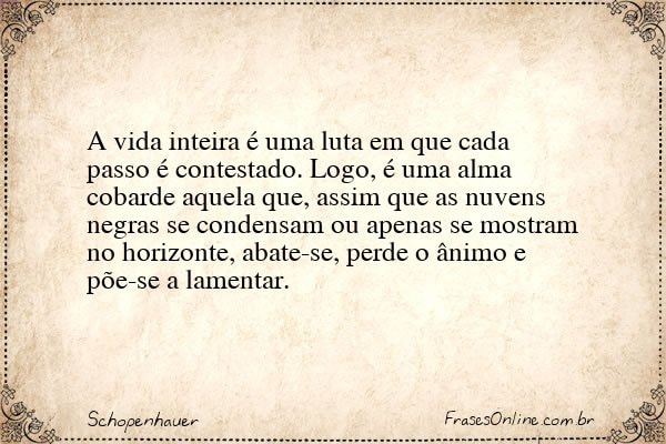 Frase de Schopenhauer