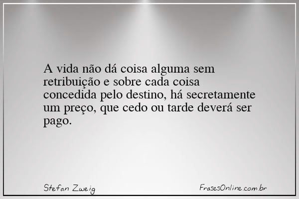 Frase de Stefan Zweig