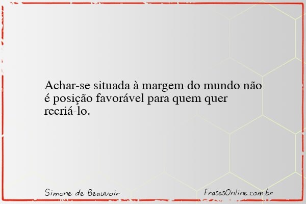 Frase de Simone de Beauvoir
