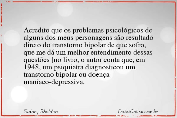 Frase de Sidney Sheldon