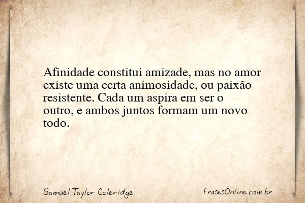 Frase de Samuel Taylor Coleridge