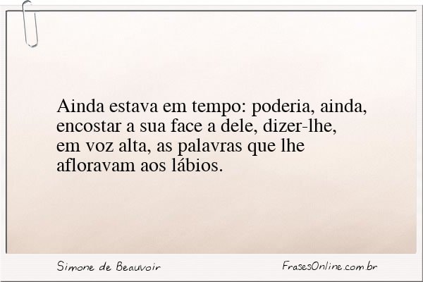 Frase de Simone de Beauvoir