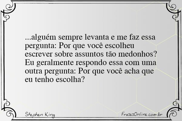 Frase de Stephen King