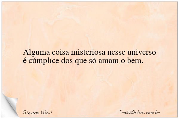 Frase de Simone Weil