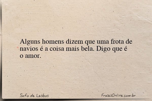 Frase de Safo de Lesbos