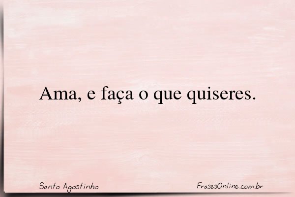 Frase de Santo Agostinho