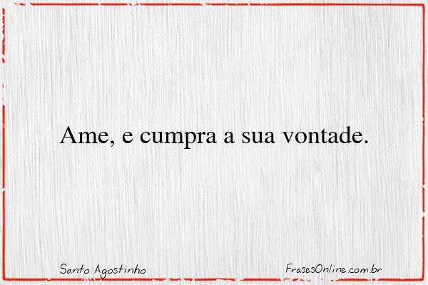 Frase de Santo Agostinho