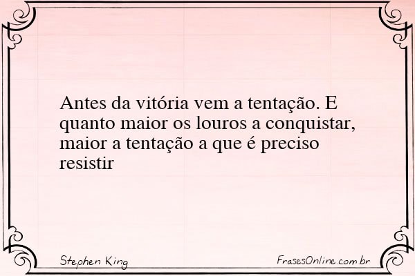 Frase de Stephen King