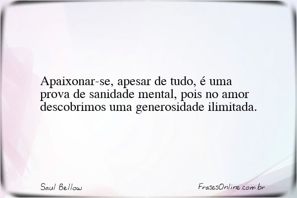 Frase de Saul Bellow