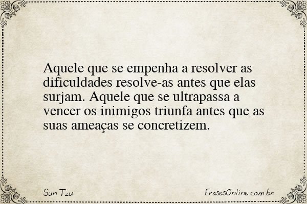 Frase de Sun Tzu