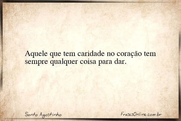 Frase de Santo Agostinho