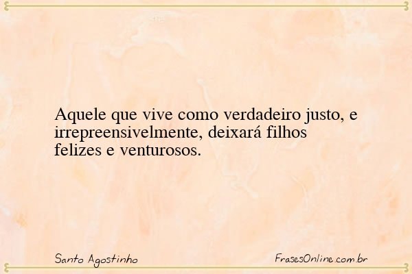 Frase de Santo Agostinho
