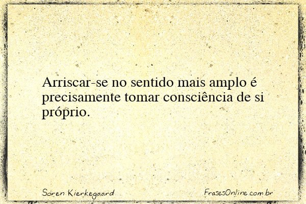 Frase de Soren Kierkegaard