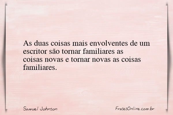 Frase de Samuel Johnson