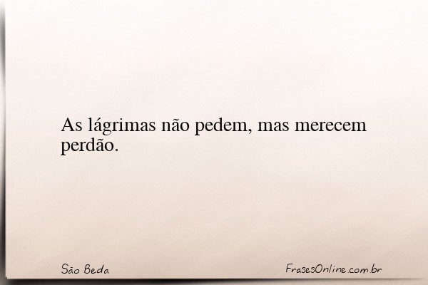 Frase de São Beda