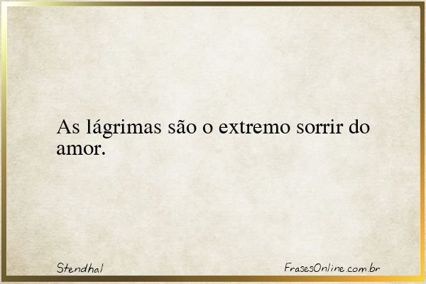 Frase de Stendhal
