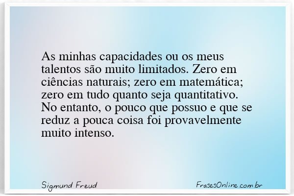 Frase de Sigmund Freud