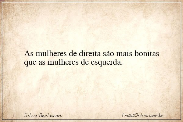Frase de Silvio Berlusconi