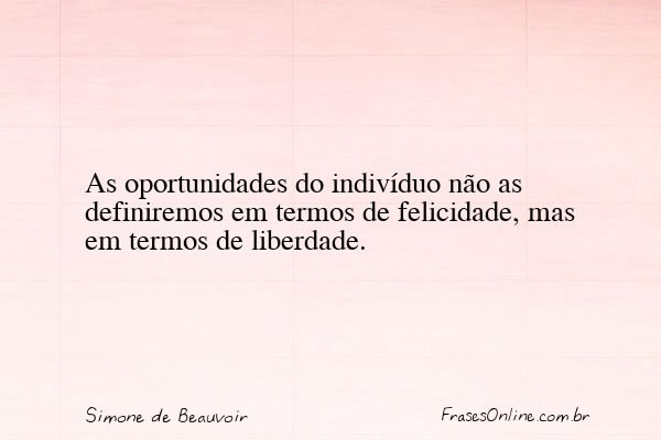 Frase de Simone de Beauvoir
