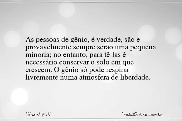 Frase de Stuart Mill