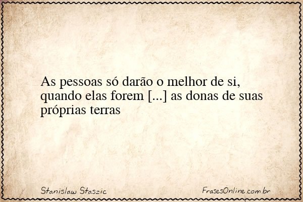 Frase de Stanislaw Staszic