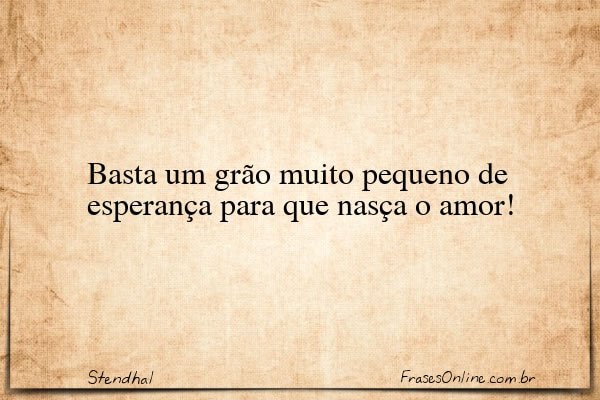 Frase de Stendhal