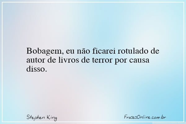 Frase de Stephen King