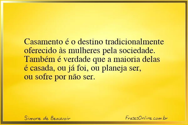 Frase de Simone de Beauvoir