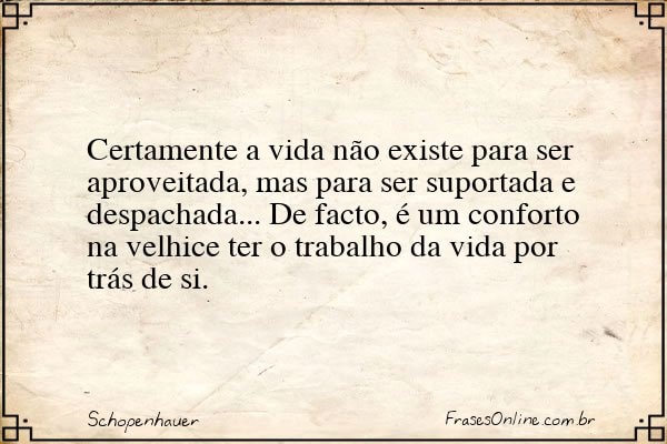 Frase de Schopenhauer