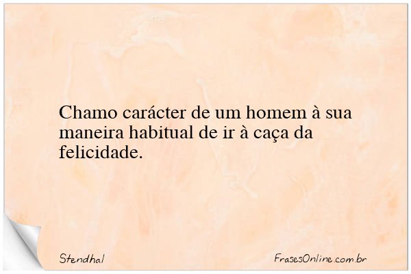 Frase de Stendhal