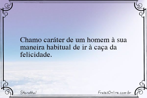 Frase de Stendhal