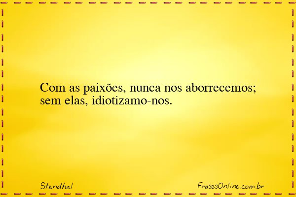 Frase de Stendhal