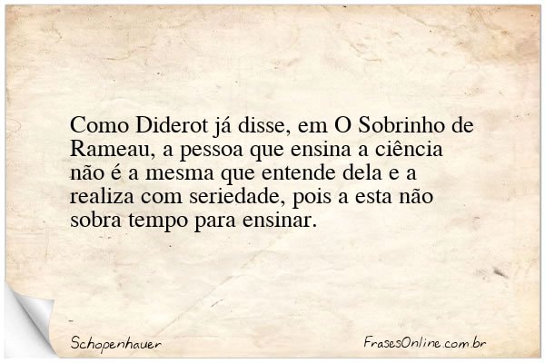 Frase de Schopenhauer